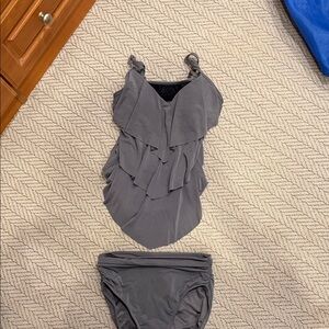 Gray two piece tankini Swimsuit by Magic Suit, 8
